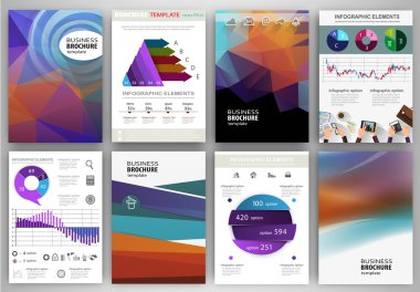 İş broşür şablonu, soyut kavram infographics ve IC