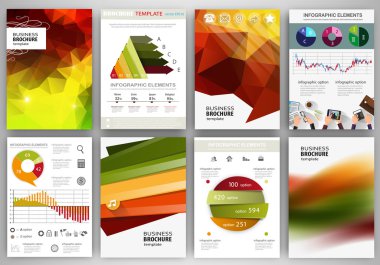 Polygonal business backgrounds, abstract concept infographics an