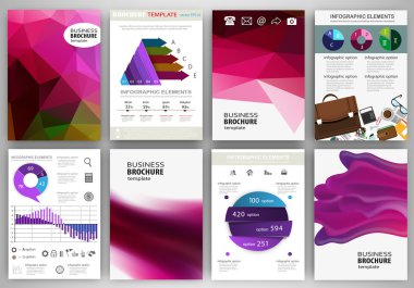 Purple backgrounds abstract concept infographics and icons