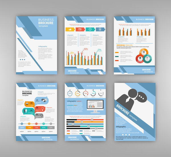 Blue business presentation template