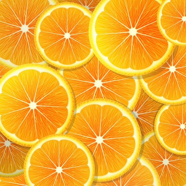 Fatias de laranja — Vetor de Stock