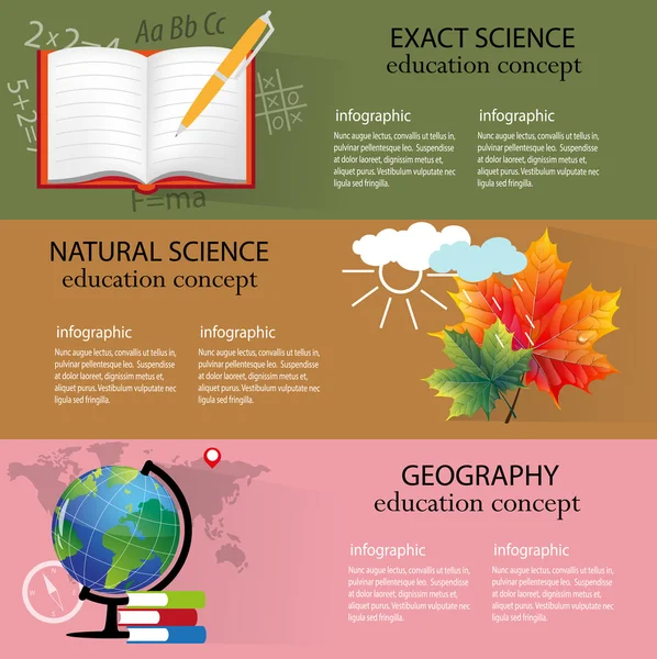 School science backgrounds set — ストックベクタ