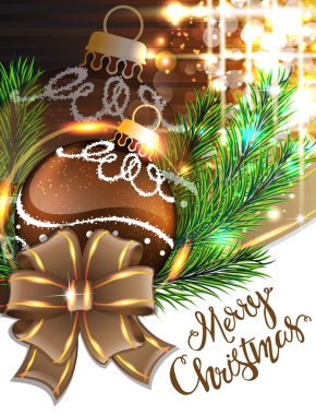 Kahverengi yay ve Noel biblo