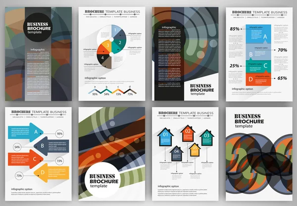 Brožura šablonu a infografiky — Stockový vektor