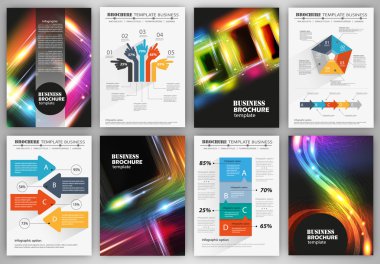 Neon arka planlar ve infographics
