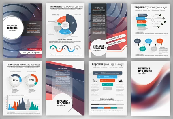 Plantilla de folleto e infografías — Vector de stock