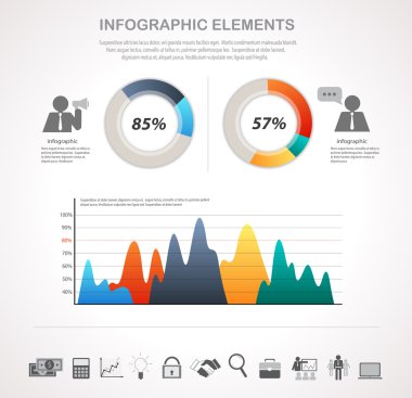 İş grafiği ve Infographic Icons set