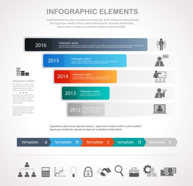 Soyut zaman çizelgesi infographics