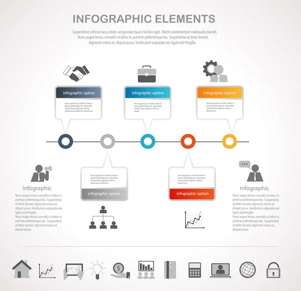 Geschäftsschritt-Infografik — Stockvektor