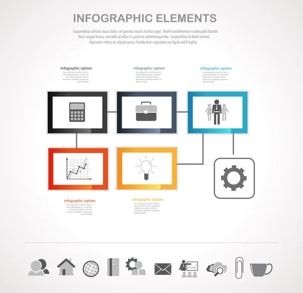 Infographics en pictogrammen — Stockvector