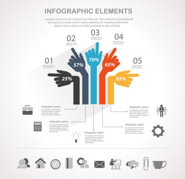 iş infographics öğesi