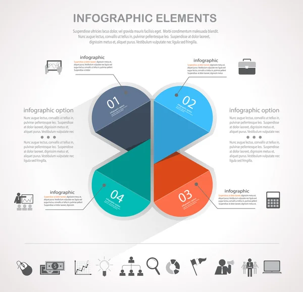 Tidslinjen infographics mall — Stock vektor