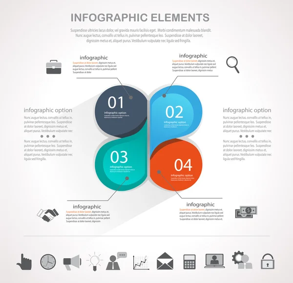 Elementi infografici astratti — Vettoriale Stock