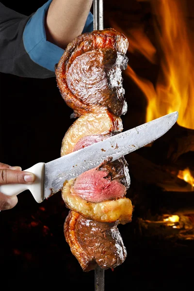 Picanha, tradicional churrasco brasileiro. — Fotografia de Stock