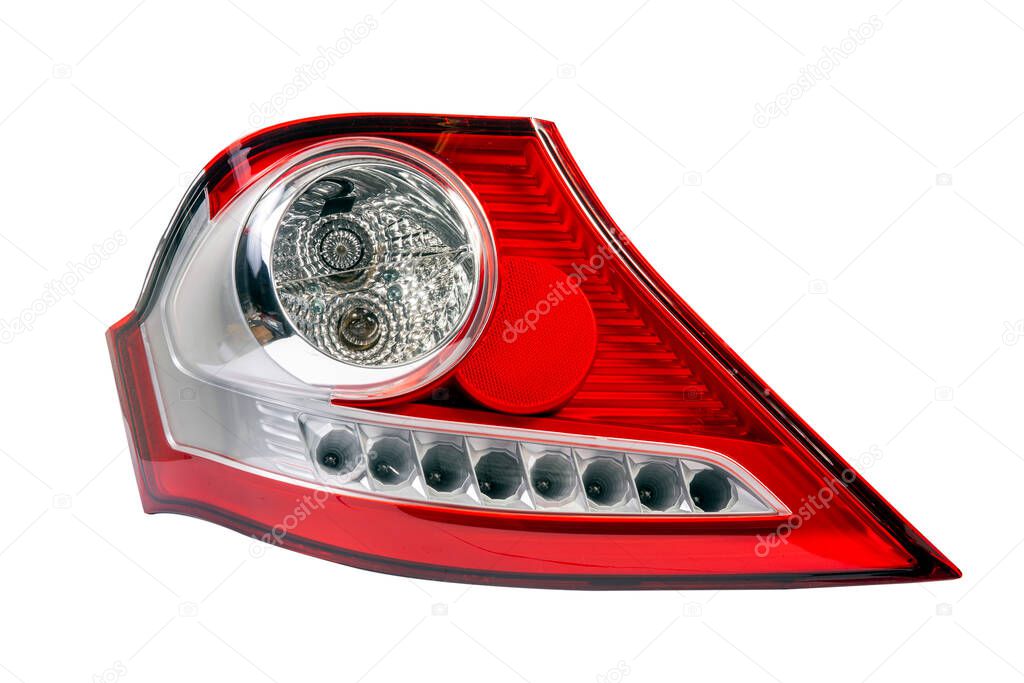 car rear headlight isolated on white background