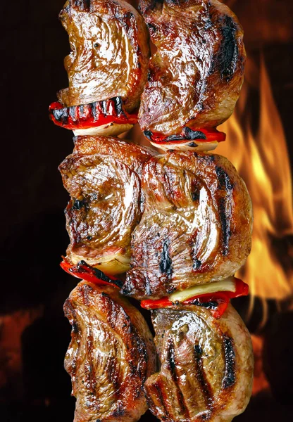 Picanha Corte Tradicional Carne Brasileira Picanha Skewer — Fotografia de Stock