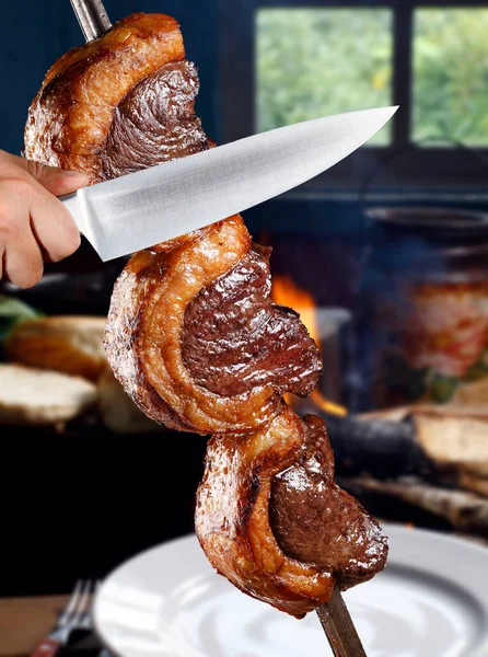 Picanha Corte Tradicional Carne Brasileira — Fotografia de Stock