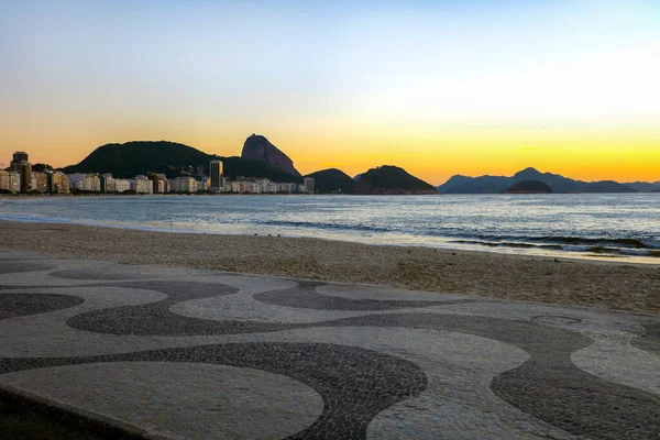 Alvorada Praia Copacabana Principal Ponto Turístico Rio Janeiro — Fotografia de Stock