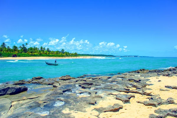 Caraiva Distrito Brasileiro Município Porto Seguro Litoral Estado Bahia — Fotografia de Stock