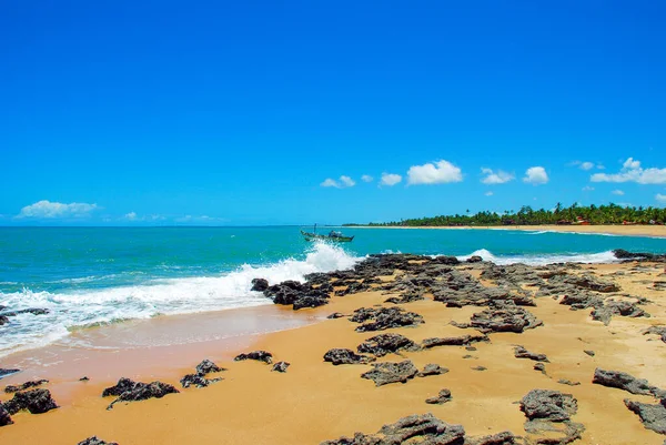 Caraiva Brezilya Nın Bahia Eyaletinin Porto Seguro Ilçesine Bağlı Bir — Stok fotoğraf