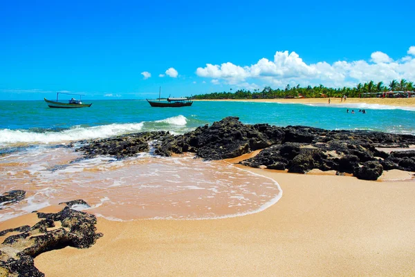 Caraiva Brezilya Nın Bahia Eyaletinin Porto Seguro Ilçesine Bağlı Bir — Stok fotoğraf