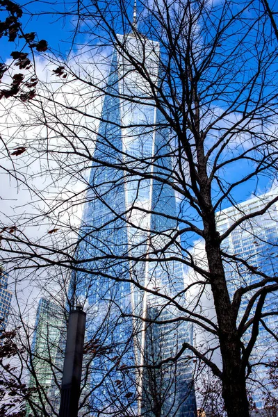 美国纽约 2020年2月1日 位于纽约的世界贸易中心或自由塔 曼哈顿下天际线的现代建筑 United States America — 图库照片