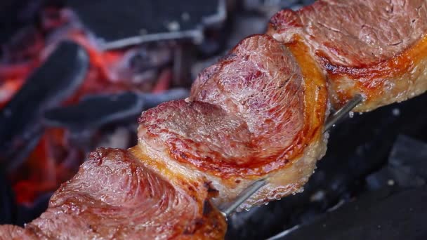 Rosticceria Bistecca Alla Steakhouse Picanha Affettata — Video Stock