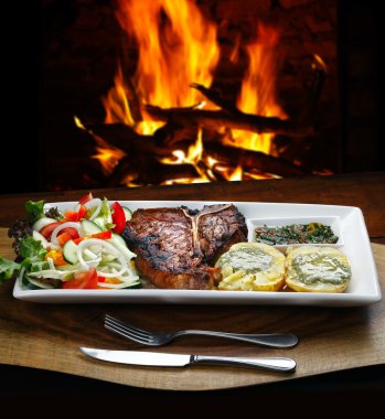 Sebzeli t-Bone biftek