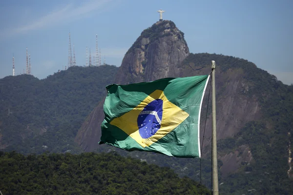 Waving Brazilian Flag — Stock Photo, Image