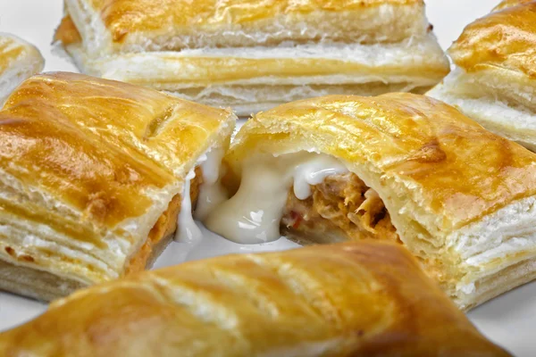 Puffs with sauce and cheese — Φωτογραφία Αρχείου