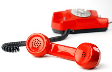 Kırmızı telefon vintage