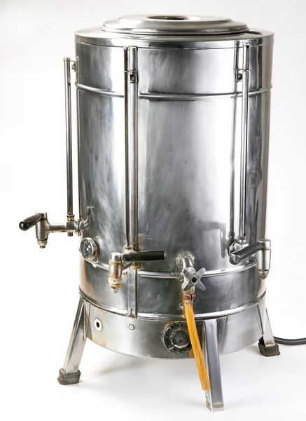 Retro, chrome water boiler — Stok fotoğraf