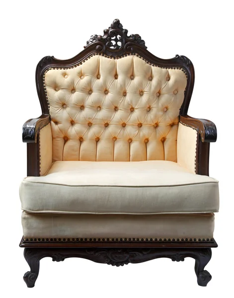 Vintage chair with leather pillows — Stockfoto