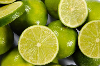 Composition from whole and sliced  limes