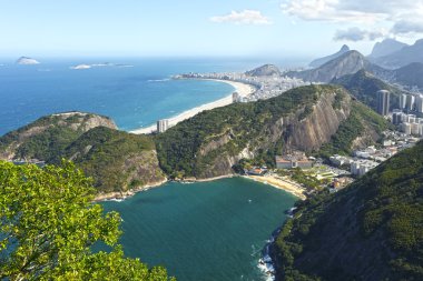 Rio de Janeiro city from cable car clipart
