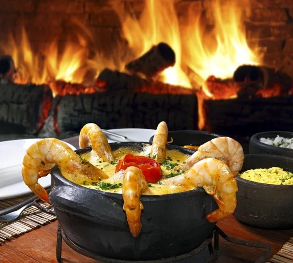 Grilled shrimp seafood — Stock Photo, Image