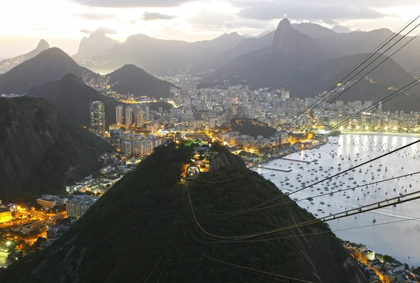 Rio de Janeiro city from cable car — Stock Photo, Image