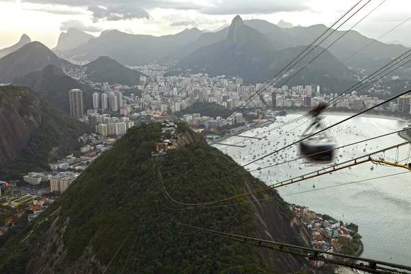 Rio de Janeiro città dalla funivia — Foto Stock