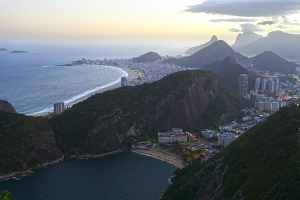 Ciudad de Río de Janeiro desde teleférico — Foto de Stock