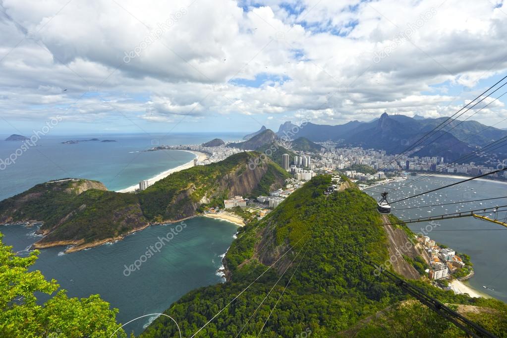 Rio de Janeiro city from cable car