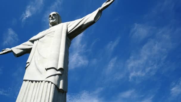 A Megváltó Krisztus szobra szobor — Stock videók