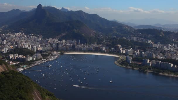 Pemandangan panorama Rio de Janeiro — Stok Video