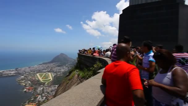 Σημείο της πόλης του Ρίο ντε Τζανέιρο, θέα από άποψη — Αρχείο Βίντεο