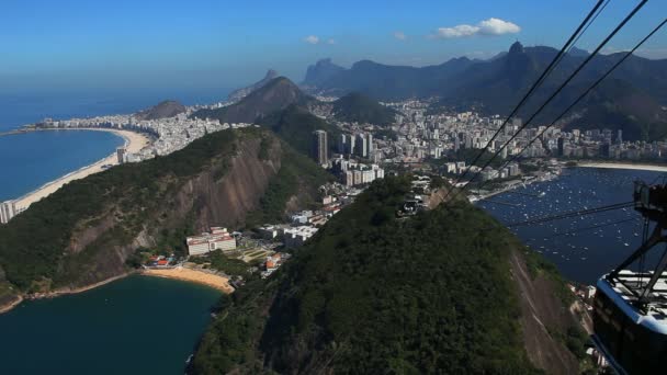 Канатная дорога Sugar Loaf Mountain — стоковое видео