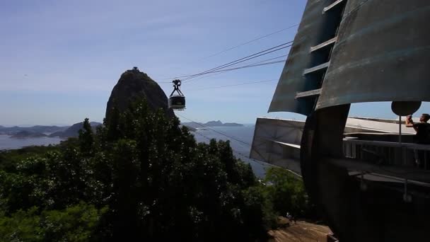 Sugar Loaf Mountain cable car — Stock Video