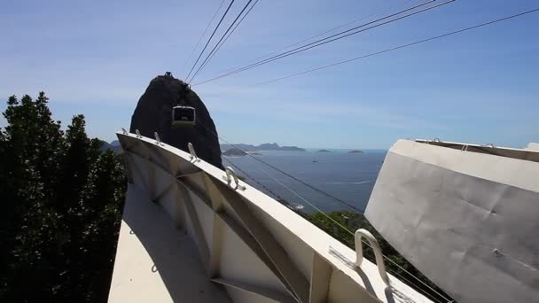 Sugar Loaf Mountain teleférico — Vídeo de Stock