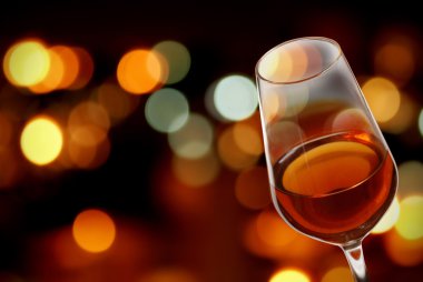 Wine in glass in restaurant