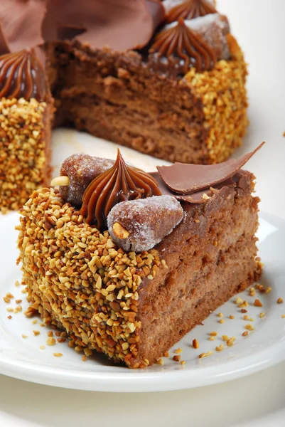 축제 초콜릿 케이크 — 스톡 사진