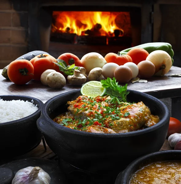 Moqueca auf dem Grill — Stockfoto