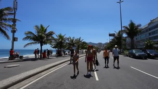 Yol deniz yürüyüş — Stok video